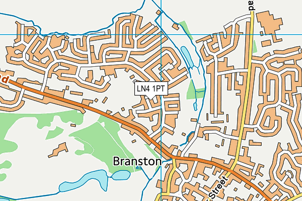 LN4 1PT map - OS VectorMap District (Ordnance Survey)