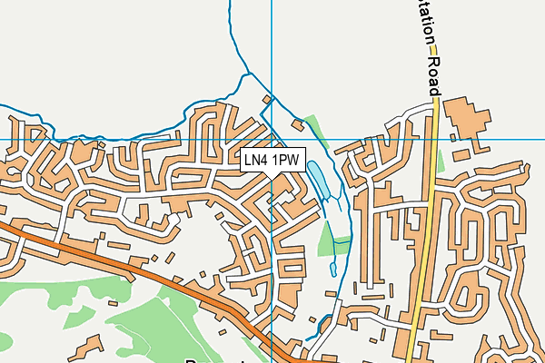 LN4 1PW map - OS VectorMap District (Ordnance Survey)