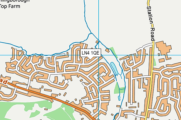 LN4 1QE map - OS VectorMap District (Ordnance Survey)