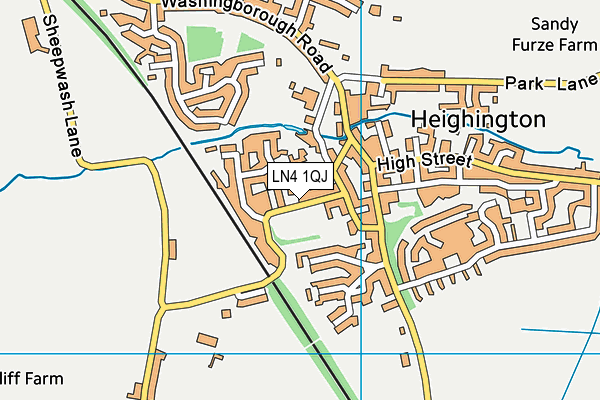 Station Road Recreation Ground (Heighington) map (LN4 1QJ) - OS VectorMap District (Ordnance Survey)