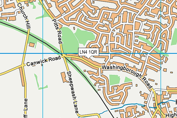 LN4 1QR map - OS VectorMap District (Ordnance Survey)