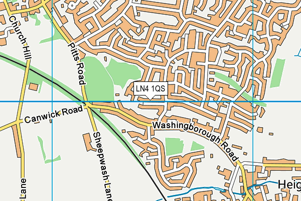 LN4 1QS map - OS VectorMap District (Ordnance Survey)