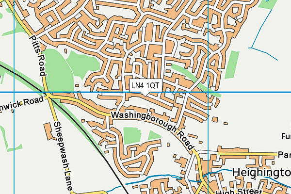 LN4 1QT map - OS VectorMap District (Ordnance Survey)