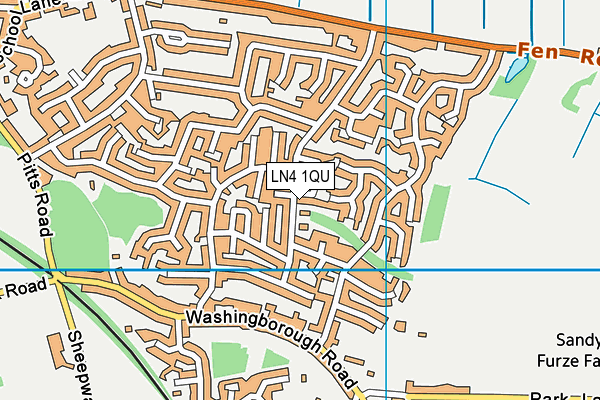 LN4 1QU map - OS VectorMap District (Ordnance Survey)