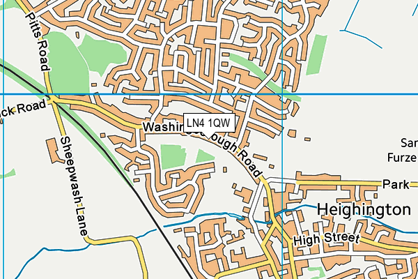LN4 1QW map - OS VectorMap District (Ordnance Survey)