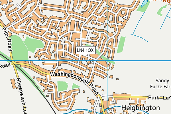 LN4 1QX map - OS VectorMap District (Ordnance Survey)