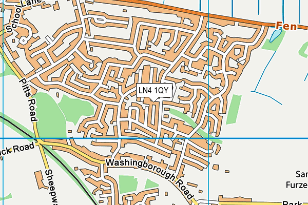 LN4 1QY map - OS VectorMap District (Ordnance Survey)