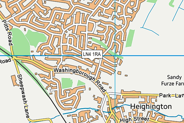 LN4 1RA map - OS VectorMap District (Ordnance Survey)