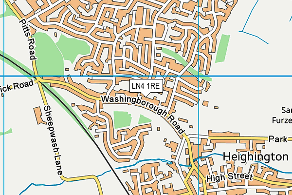 LN4 1RE map - OS VectorMap District (Ordnance Survey)