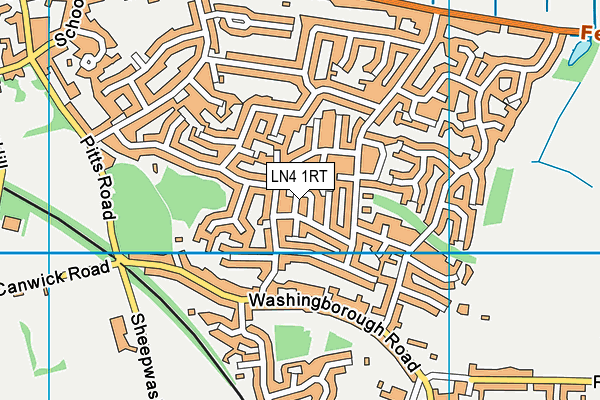 LN4 1RT map - OS VectorMap District (Ordnance Survey)