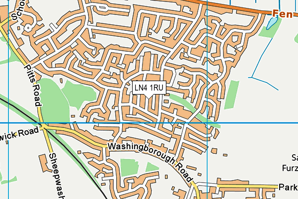 LN4 1RU map - OS VectorMap District (Ordnance Survey)
