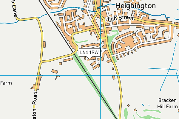 LN4 1RW map - OS VectorMap District (Ordnance Survey)