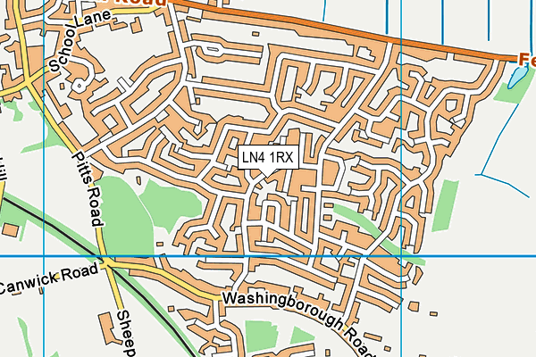 LN4 1RX map - OS VectorMap District (Ordnance Survey)