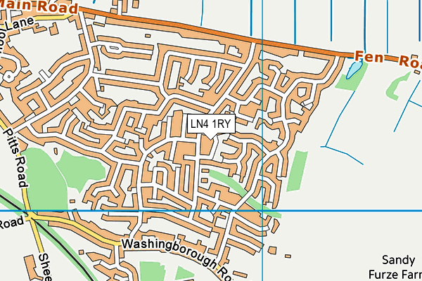 LN4 1RY map - OS VectorMap District (Ordnance Survey)