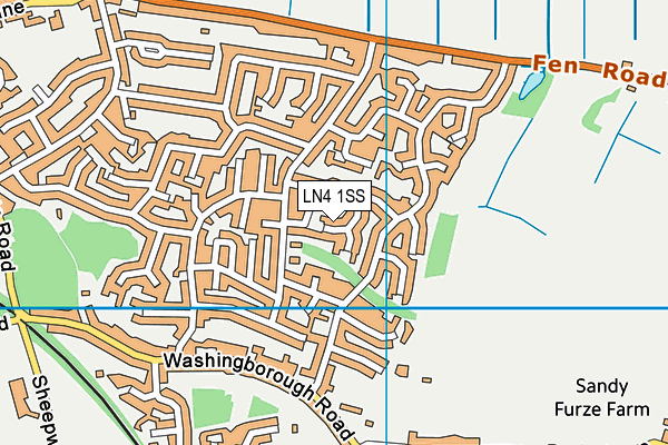 LN4 1SS map - OS VectorMap District (Ordnance Survey)