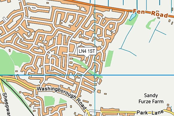 LN4 1ST map - OS VectorMap District (Ordnance Survey)
