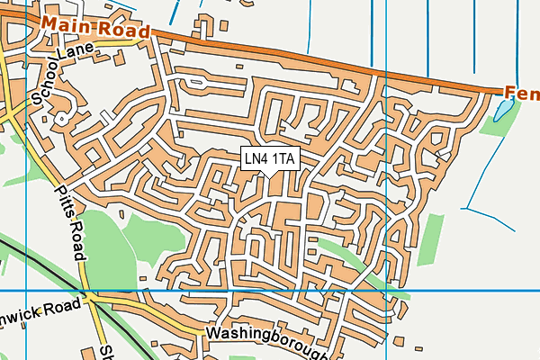 LN4 1TA map - OS VectorMap District (Ordnance Survey)