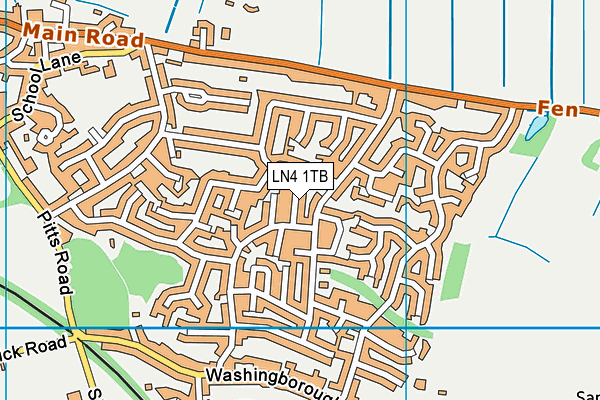 LN4 1TB map - OS VectorMap District (Ordnance Survey)