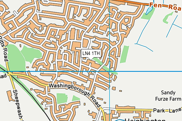 LN4 1TH map - OS VectorMap District (Ordnance Survey)