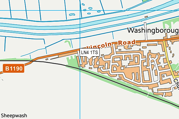 LN4 1TS map - OS VectorMap District (Ordnance Survey)