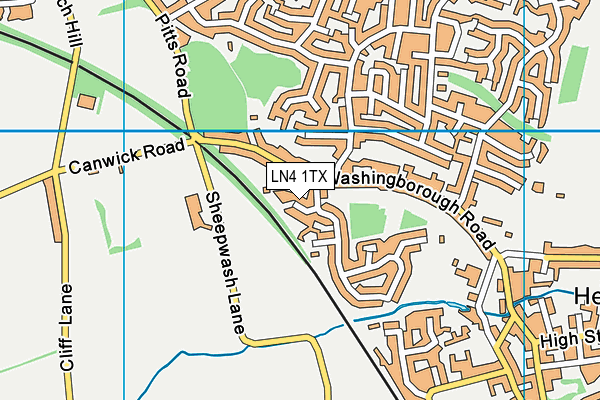 LN4 1TX map - OS VectorMap District (Ordnance Survey)