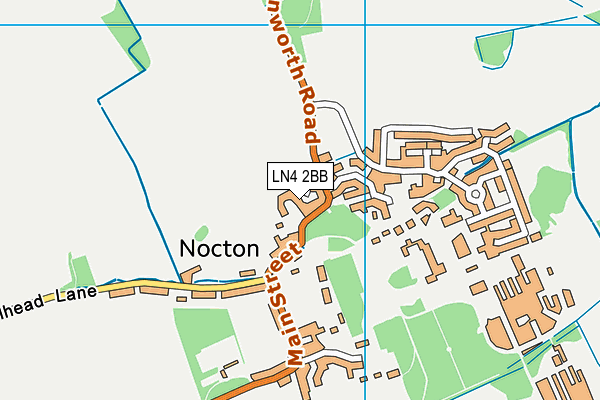 LN4 2BB map - OS VectorMap District (Ordnance Survey)