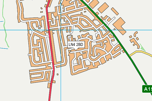 LN4 2BD map - OS VectorMap District (Ordnance Survey)