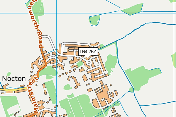 LN4 2BZ map - OS VectorMap District (Ordnance Survey)