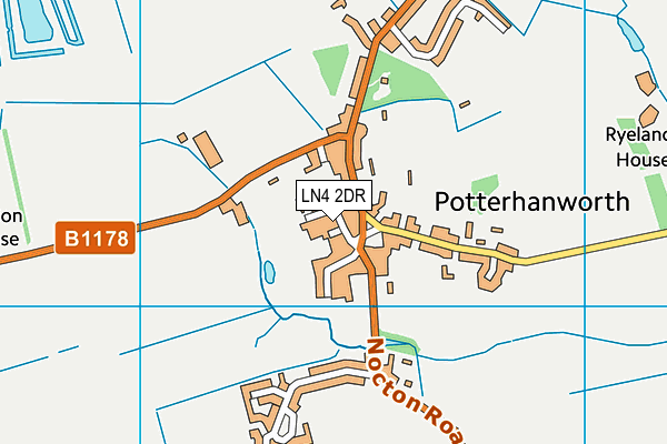 LN4 2DR map - OS VectorMap District (Ordnance Survey)