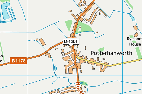 The Potterhanworth Church of England Primary School map (LN4 2DT) - OS VectorMap District (Ordnance Survey)