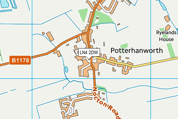 LN4 2DW map - OS VectorMap District (Ordnance Survey)