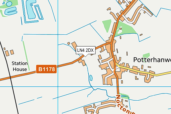 LN4 2DX map - OS VectorMap District (Ordnance Survey)