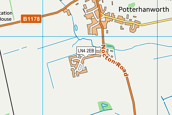 LN4 2EB map - OS VectorMap District (Ordnance Survey)