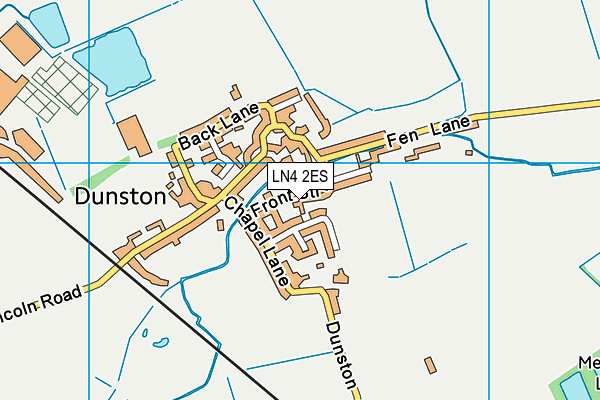 Dunston Playing Field map (LN4 2ES) - OS VectorMap District (Ordnance Survey)