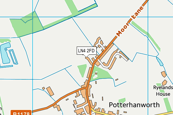 LN4 2FD map - OS VectorMap District (Ordnance Survey)