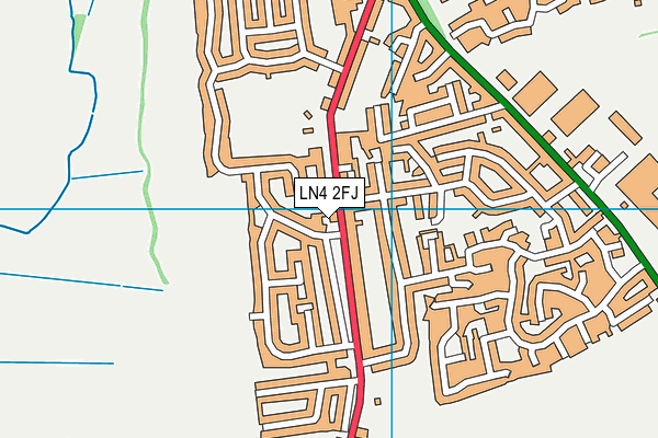 LN4 2FJ map - OS VectorMap District (Ordnance Survey)