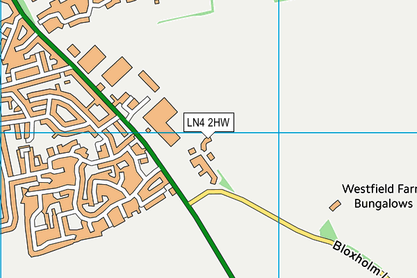 LN4 2HW map - OS VectorMap District (Ordnance Survey)