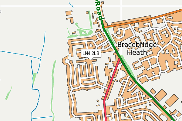 LN4 2LB map - OS VectorMap District (Ordnance Survey)