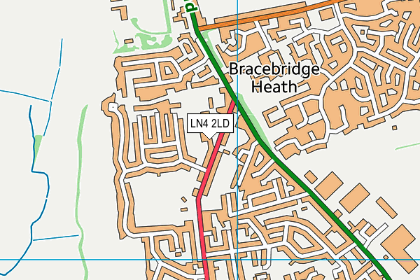 Bracebridge Heath St Johns Primary Academy map (LN4 2LD) - OS VectorMap District (Ordnance Survey)