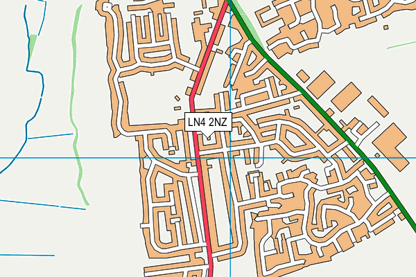 LN4 2NZ map - OS VectorMap District (Ordnance Survey)