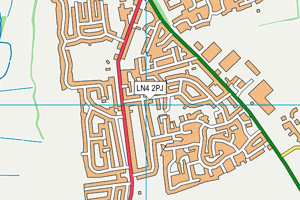 LN4 2PJ map - OS VectorMap District (Ordnance Survey)