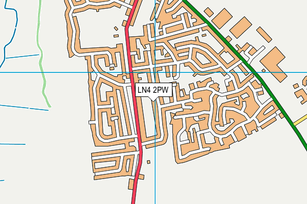 LN4 2PW map - OS VectorMap District (Ordnance Survey)