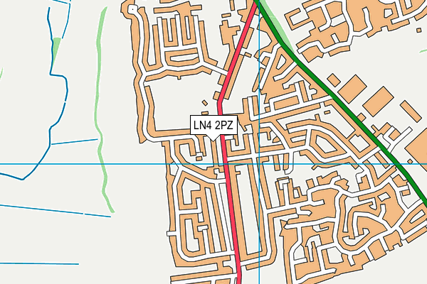 LN4 2PZ map - OS VectorMap District (Ordnance Survey)
