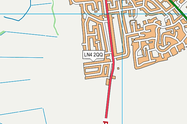 LN4 2QQ map - OS VectorMap District (Ordnance Survey)