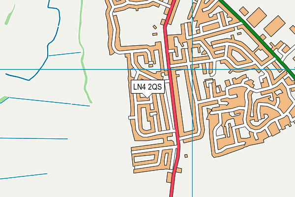 LN4 2QS map - OS VectorMap District (Ordnance Survey)