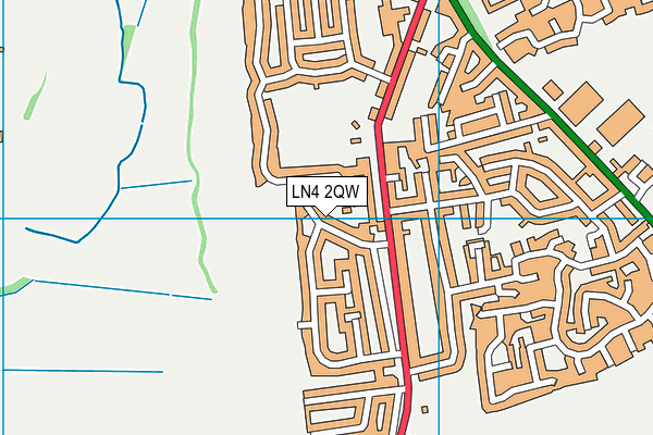 LN4 2QW map - OS VectorMap District (Ordnance Survey)