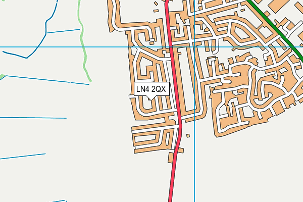 LN4 2QX map - OS VectorMap District (Ordnance Survey)