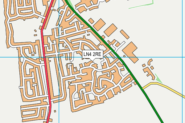LN4 2RE map - OS VectorMap District (Ordnance Survey)