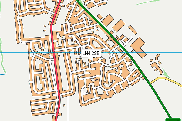 LN4 2SE map - OS VectorMap District (Ordnance Survey)