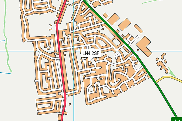 LN4 2SF map - OS VectorMap District (Ordnance Survey)